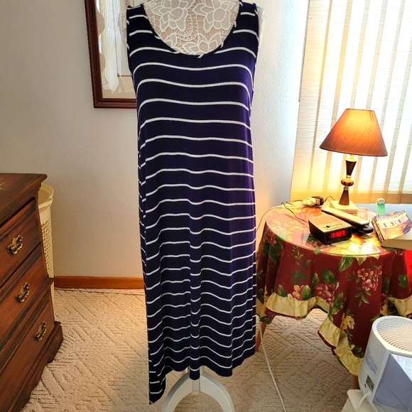 bluheaven Dresses & Skirts - Bluheaven navy and white striped maxi dress.